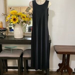 Casual Corner Black Sleeveless Sheath Maxi Dress